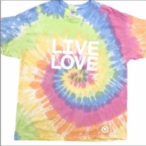 Tie dye LIVE LOVE T-shirt L